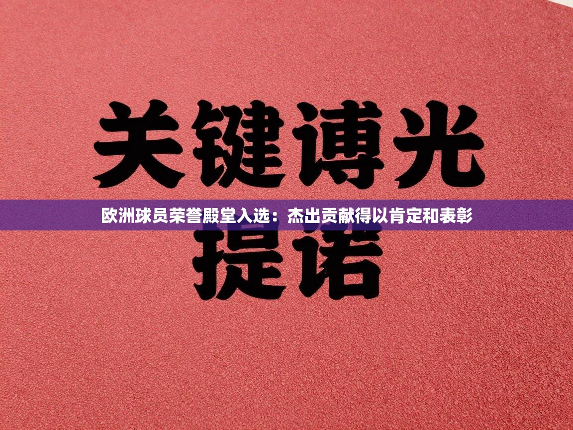 欧洲球员荣誉殿堂入选：杰出贡献得以肯定和表彰  第1张